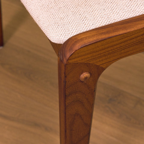 Danish dining chairs in walnut by Farstrup
