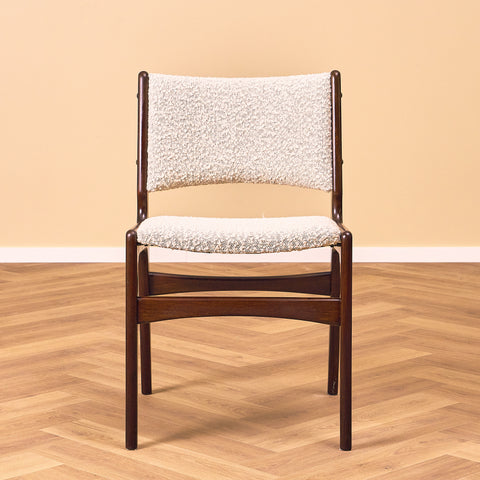Danish dining chairs in mahogany by Erik Buch, model 98