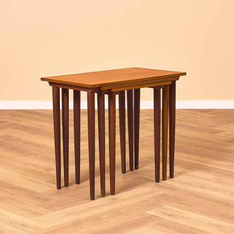 Swedish set of nest of tables in teak