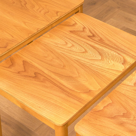 Swedish set of nest of tables in birch