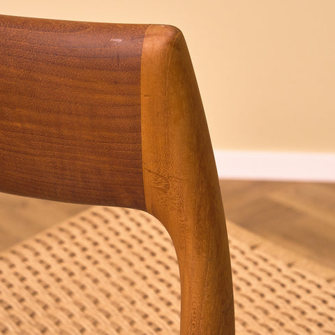 Danish dining chairs in solid teak by Niels Otto Møller, model 77
