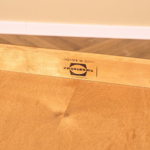 Swedish side table in walnut by Tingströms