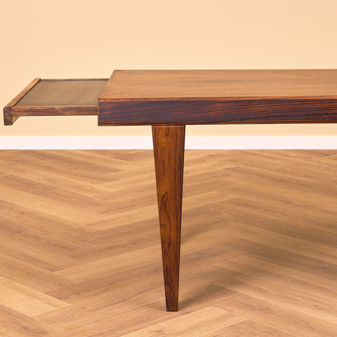 Danish coffee table in Santos rosewood most likely by Johannes Andersen