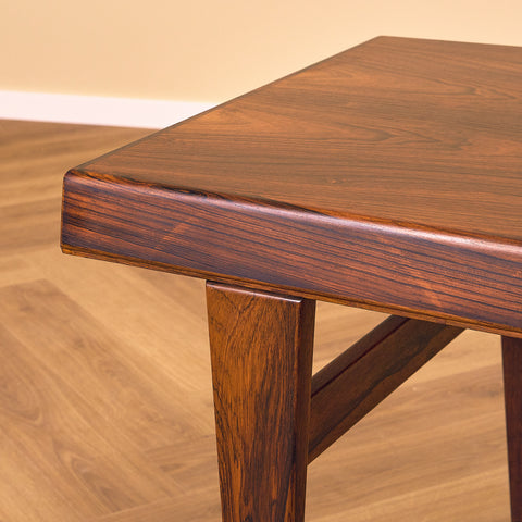 Danish coffee table in Santos rosewood most likely by Johannes Andersen