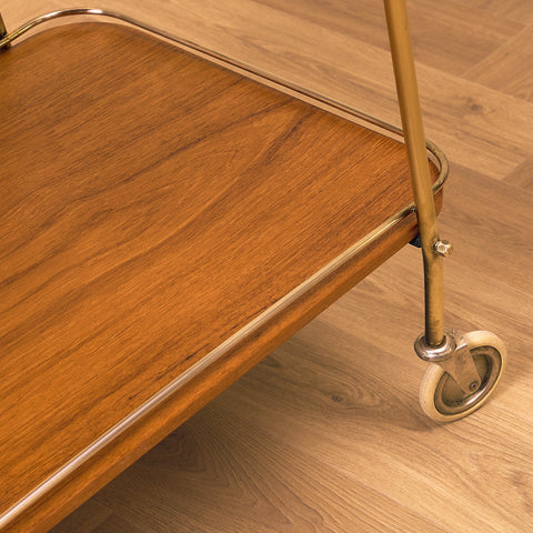 Swedish serving trolley in teak