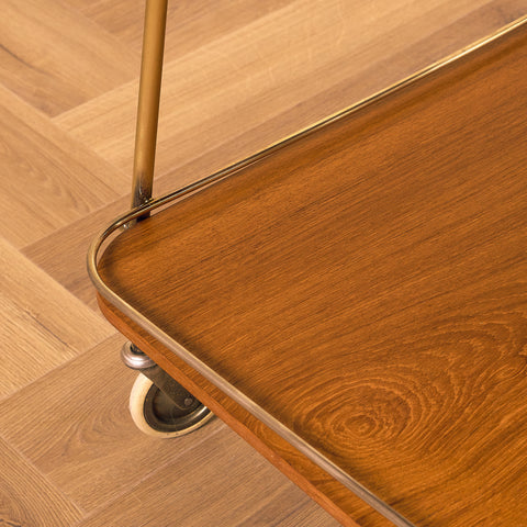 Swedish serving trolley in teak