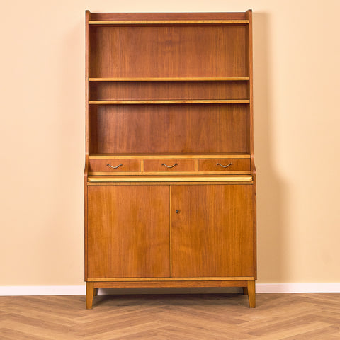 Swedish bookshelf in teak and beech