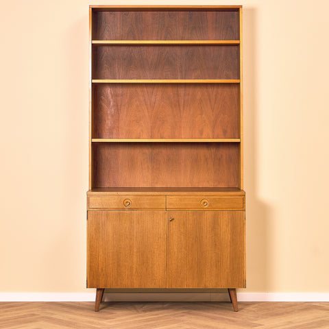 Swedish bookshelf in walnut by Bertil Fridhagen for Bodafors