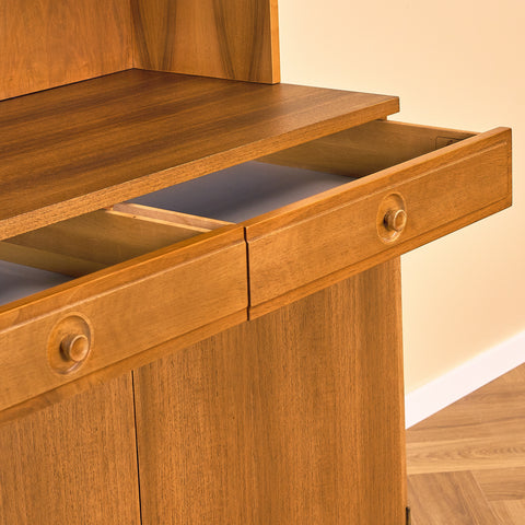 Swedish bookshelf in walnut by Bertil Fridhagen for Bodafors