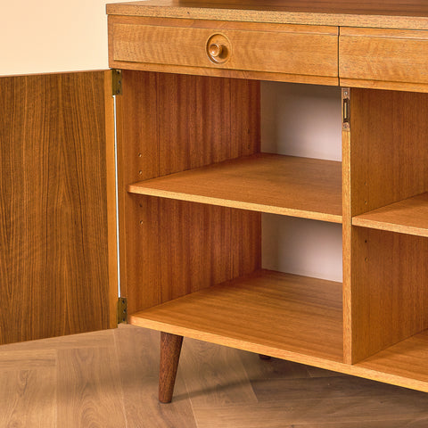 Swedish bookshelf in walnut by Bertil Fridhagen for Bodafors