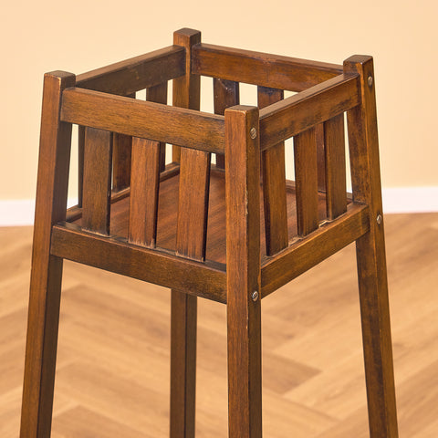 Plant stand / Art nouveau pedestal in mahogany