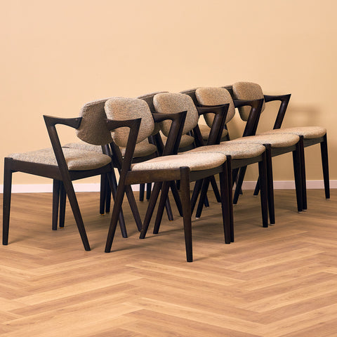 Rare set of 8 dining chairs 'model 42' by Kai Kristiansen for Andersen Møbelfabrik