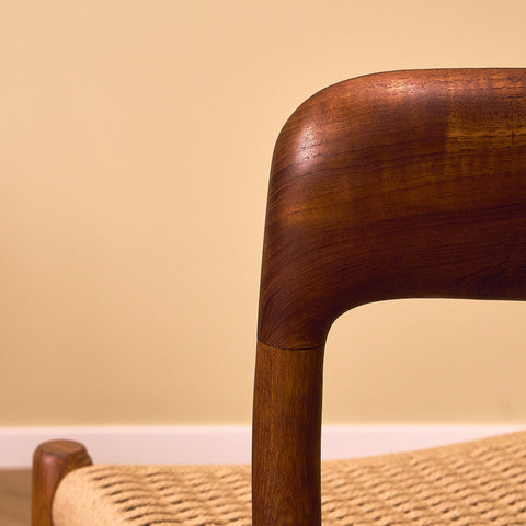 Danish dining chairs in solid teak by Niels Otto Møller for J.L. Møllers, model 75