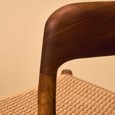 Danish dining chairs in solid teak by Niels Otto Møller for J.L. Møllers, model 75