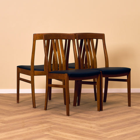 Swedish dining chairs in teak