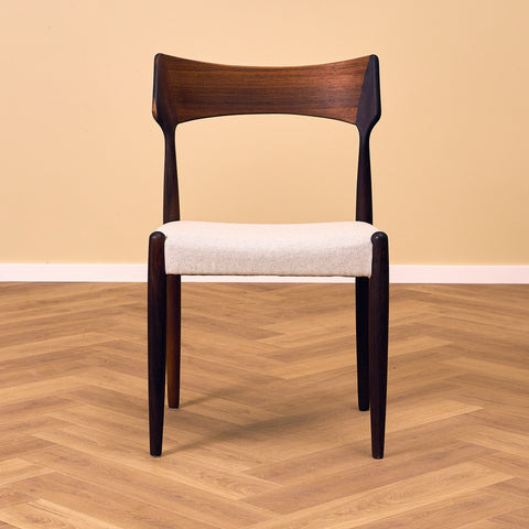 Danish set of 4 dining chairs in Santos rosewood by Christian Linneberg