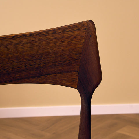 Danish set of 4 dining chairs in Santos rosewood by Christian Linneberg
