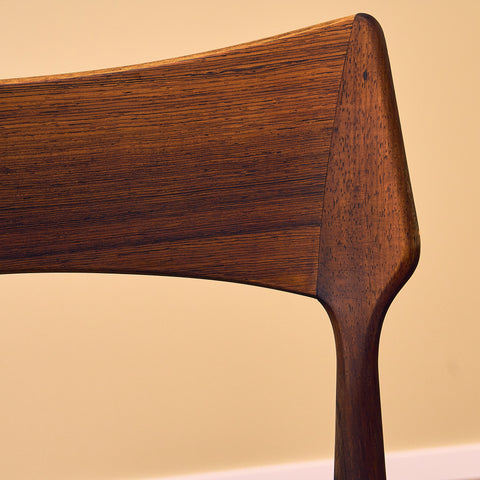 Danish set of 4 dining chairs in Santos rosewood by Christian Linneberg