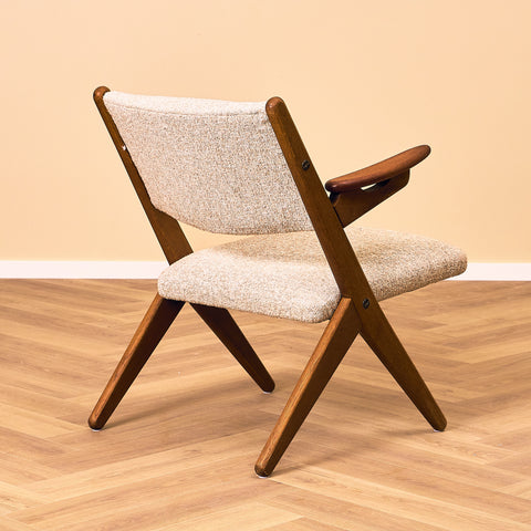 A set of 2 Danish armchair in oak and teak by Arne-Hovmand Olsen