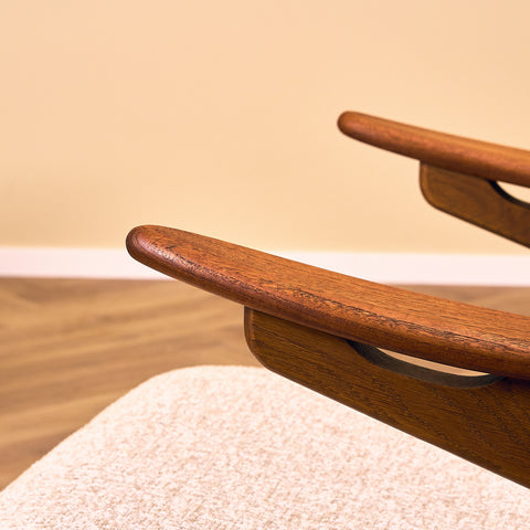 A set of 2 Danish armchair in oak and teak by Arne-Hovmand Olsen