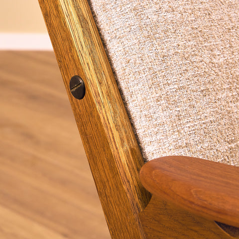 A set of 2 Danish armchair in oak and teak by Arne-Hovmand Olsen