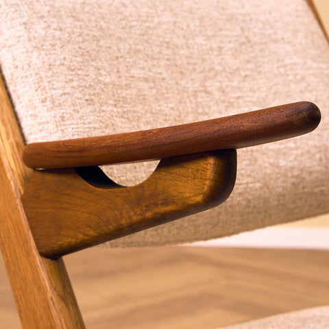 A set of 2 Danish armchair in oak and teak by Arne-Hovmand Olsen