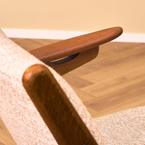 A set of 2 Danish armchair in oak and teak by Arne-Hovmand Olsen
