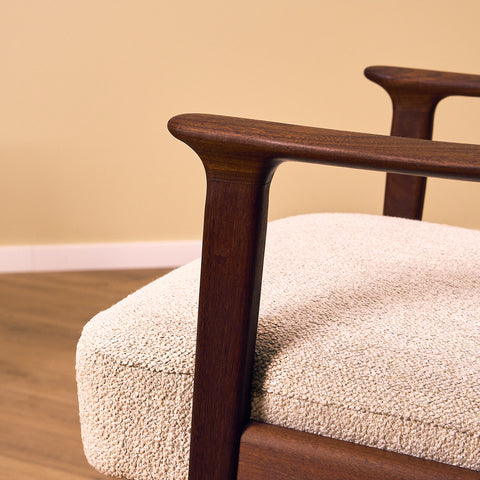 Danish armchairs in walnut, a set of 2