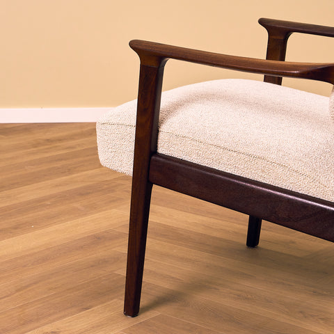 Danish armchairs in walnut, a set of 2
