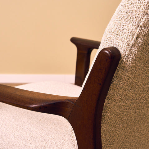 Danish armchairs in walnut, a set of 2
