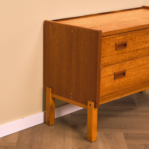 Swedish chest of drawers in teak and beech