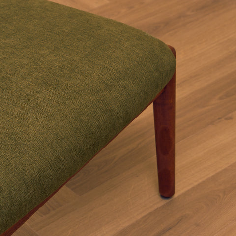 Swedish armchair and stool in teak by Bröderna Andersson, Ekenässjön