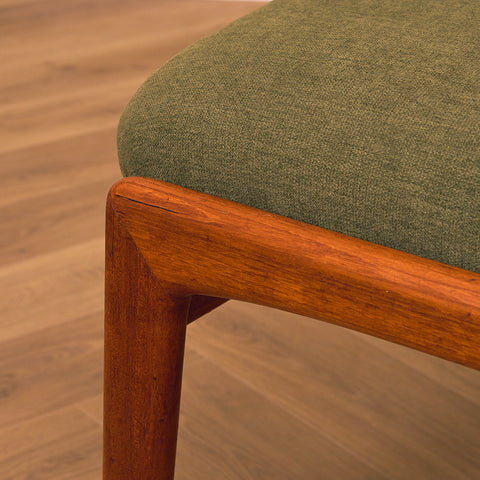 Swedish armchair and stool in teak by Bröderna Andersson, Ekenässjön