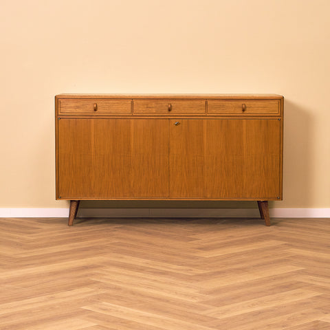 Swedish sideboard in walnut by Bertil Fridhagen for Bodafors, model 'Fasett'