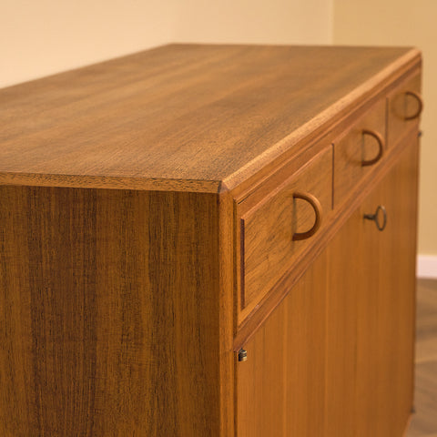 Swedish sideboard in walnut by Bertil Fridhagen for Bodafors, model 'Fasett'