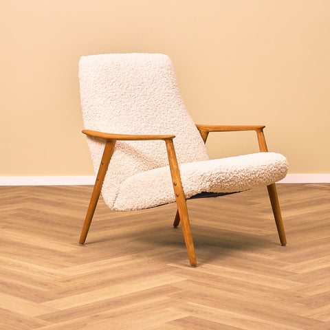 Swedish armchair in beech by Folke Ohlsson for Dux, Bra Bohag, Malmö