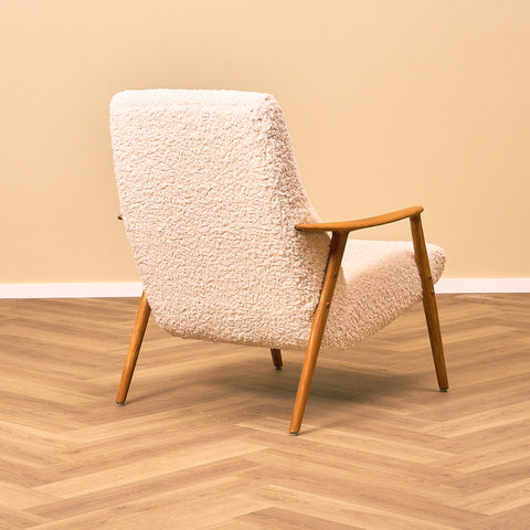 Swedish armchair in beech by Folke Ohlsson for Dux, Bra Bohag, Malmö