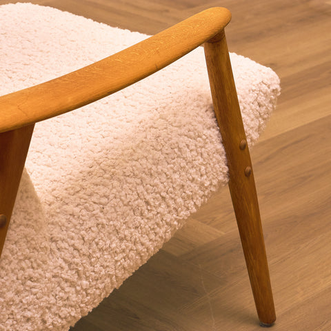 Swedish armchair in beech by Folke Ohlsson for Dux, Bra Bohag, Malmö