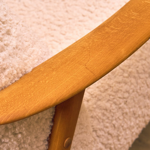 Swedish armchair in beech by Folke Ohlsson for Dux, Bra Bohag, Malmö