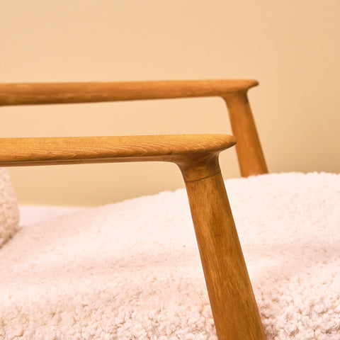 Swedish armchair in beech by Folke Ohlsson for Dux, Bra Bohag, Malmö
