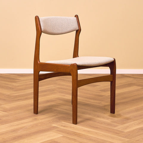 Set of 4 danish dining chairs in teak by Erik Buch for O.D. Møbler