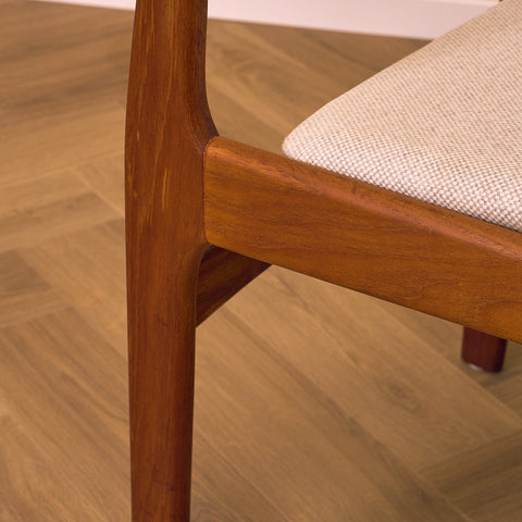 Set of 4 danish dining chairs in teak by Erik Buch for O.D. Møbler