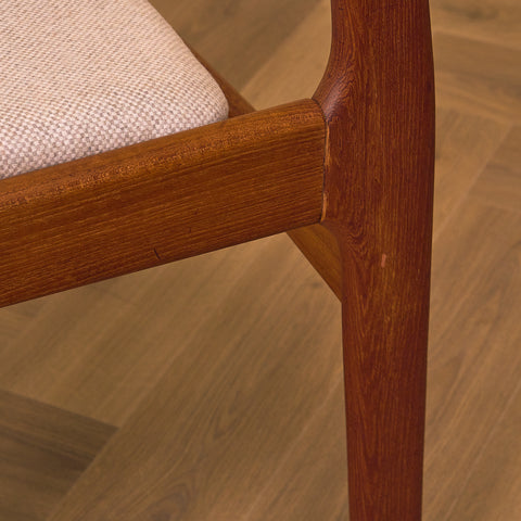 Set of 4 danish dining chairs in teak by Erik Buch for O.D. Møbler