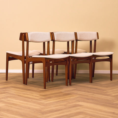 Danish set of 6 dining chairs by Thorso Mobelfabrik