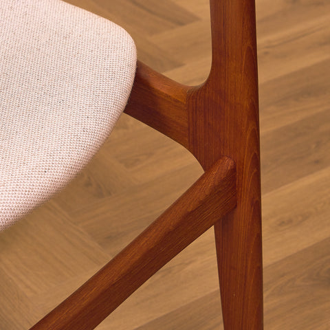 Danish set of 6 dining chairs by Thorso Mobelfabrik