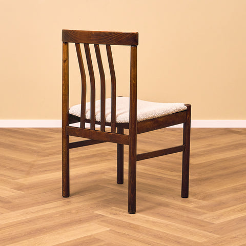 Swedish dining chairs in stained beech