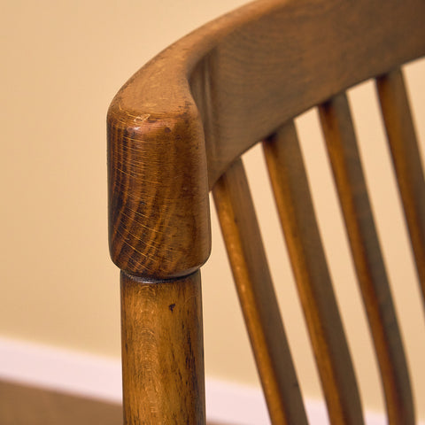 Swedish dining chairs in stained beech
