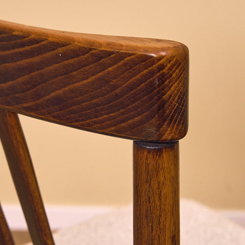 Swedish dining chairs in stained beech
