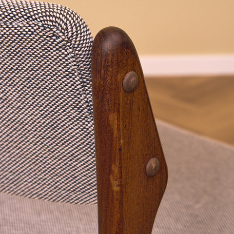 Danish dining chairs in solid walnut by Erik Buch