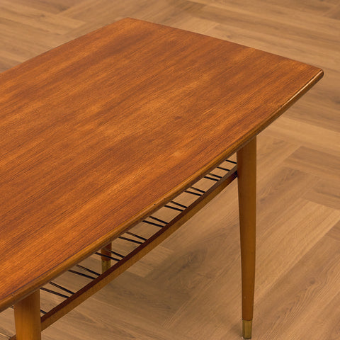 Swedish coffee table in teak & beech